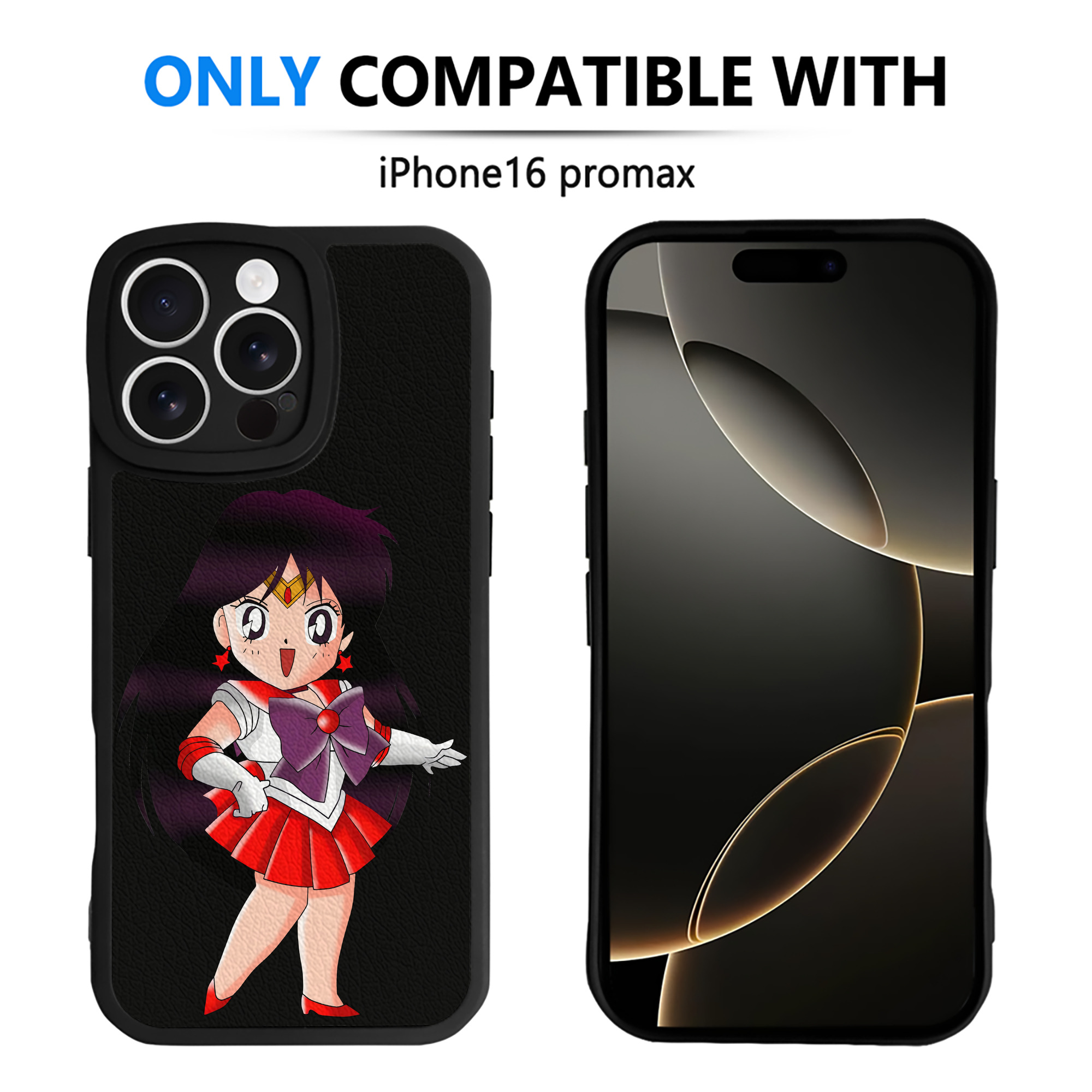 （画像用） 美少女戦士セーラームーン 火野レイ ひの レイ Sailor Moon Hino Rei （セーラーマーズ,Sailor Mars） 【iPhone 16シリーズ対応】シリコンスマホケース（レザー調） 材質：シリコン
